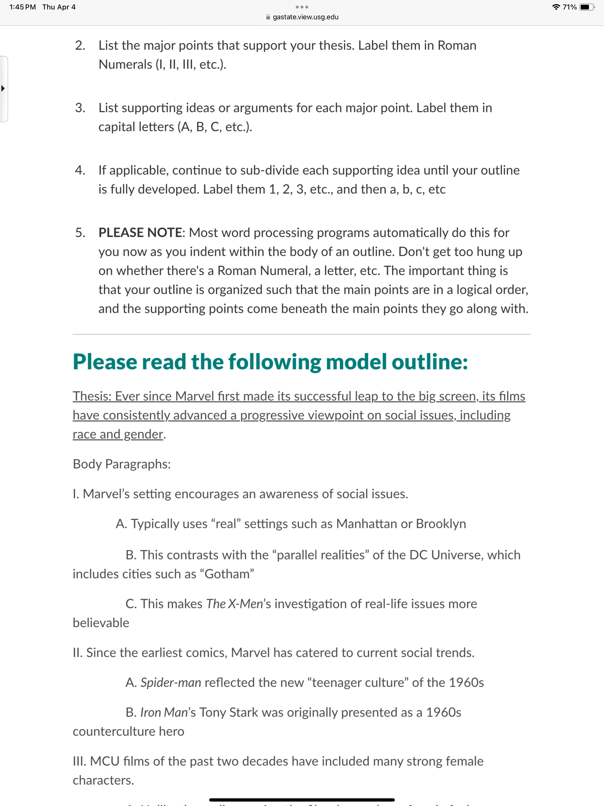 Write a pre-writing or draft on my Research Paper