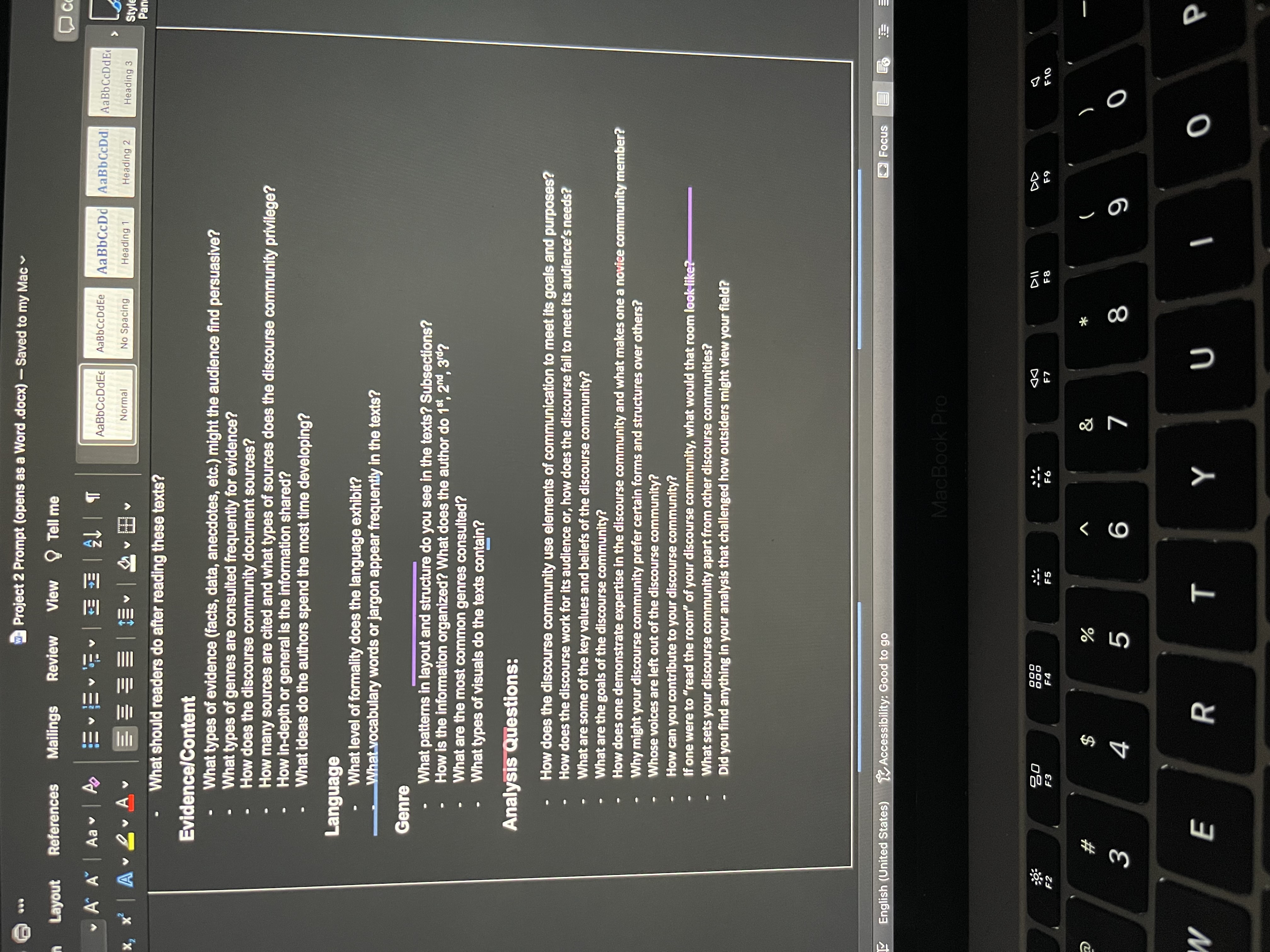 I need help figuring out how to write a discourse