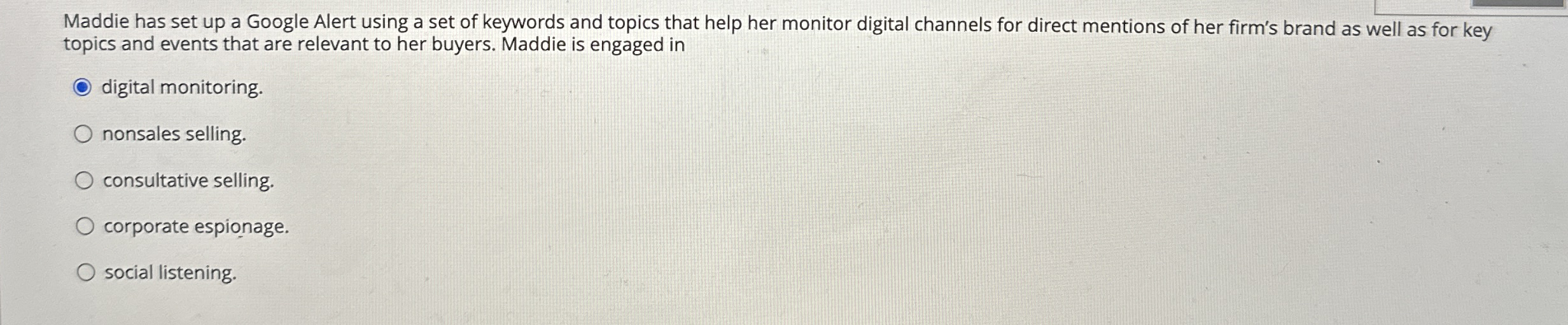 Maddie has set up a Google Alert using a set of