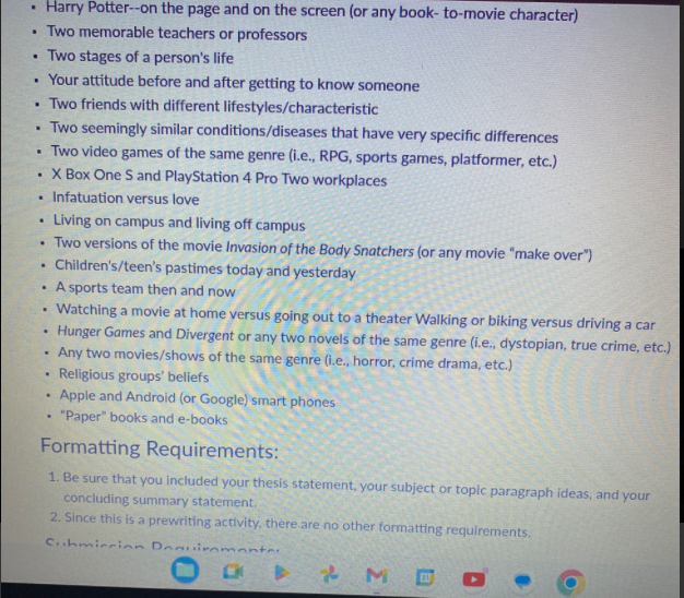 Daily Writing 3 is a pre-writing activity using a