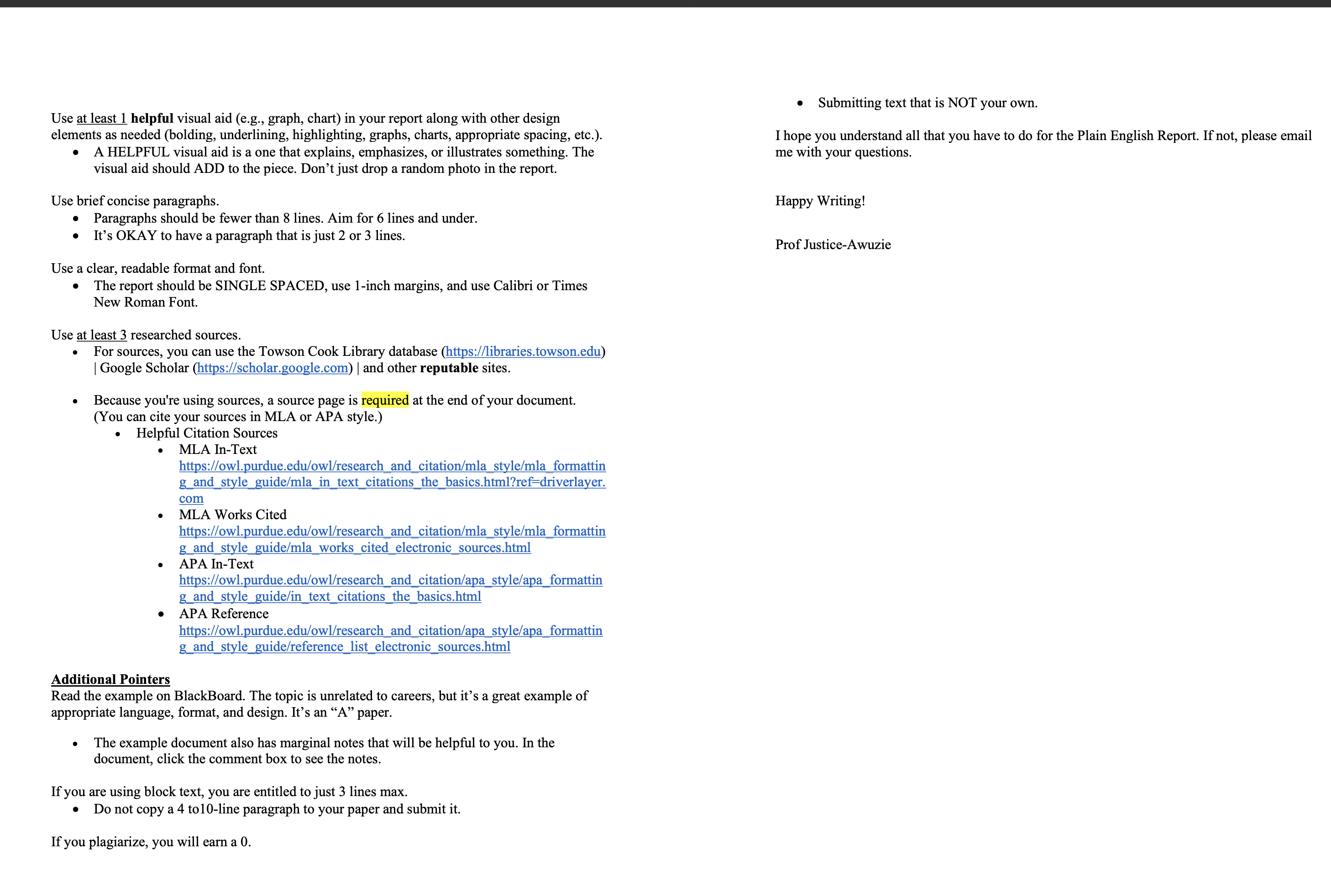 Plain English Report HERE Plain English Report