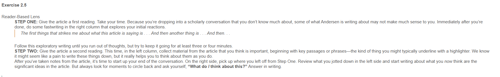 Before completing your Writing Journal assignment