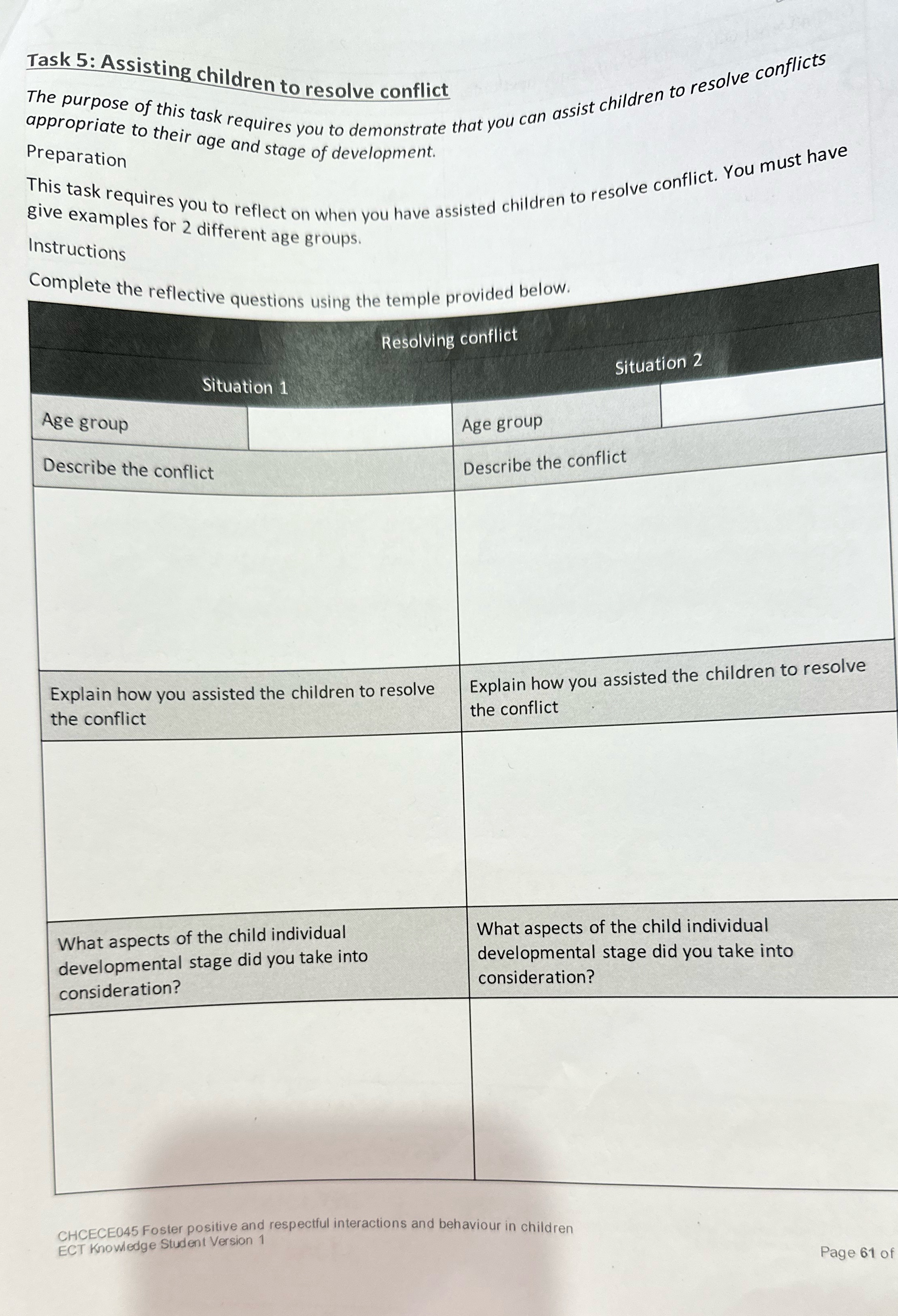 Outline what you would do differently next time ?