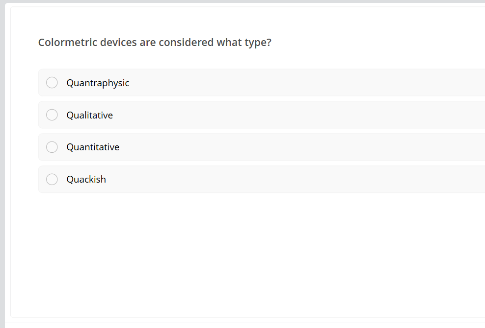 Colormetric devices are considered what type?