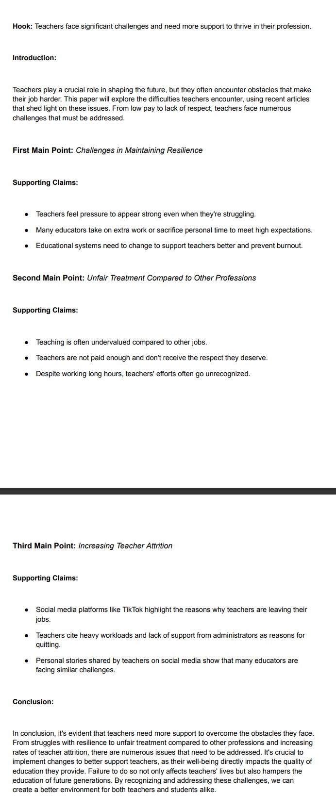 I need help formulating a synthesis paper for