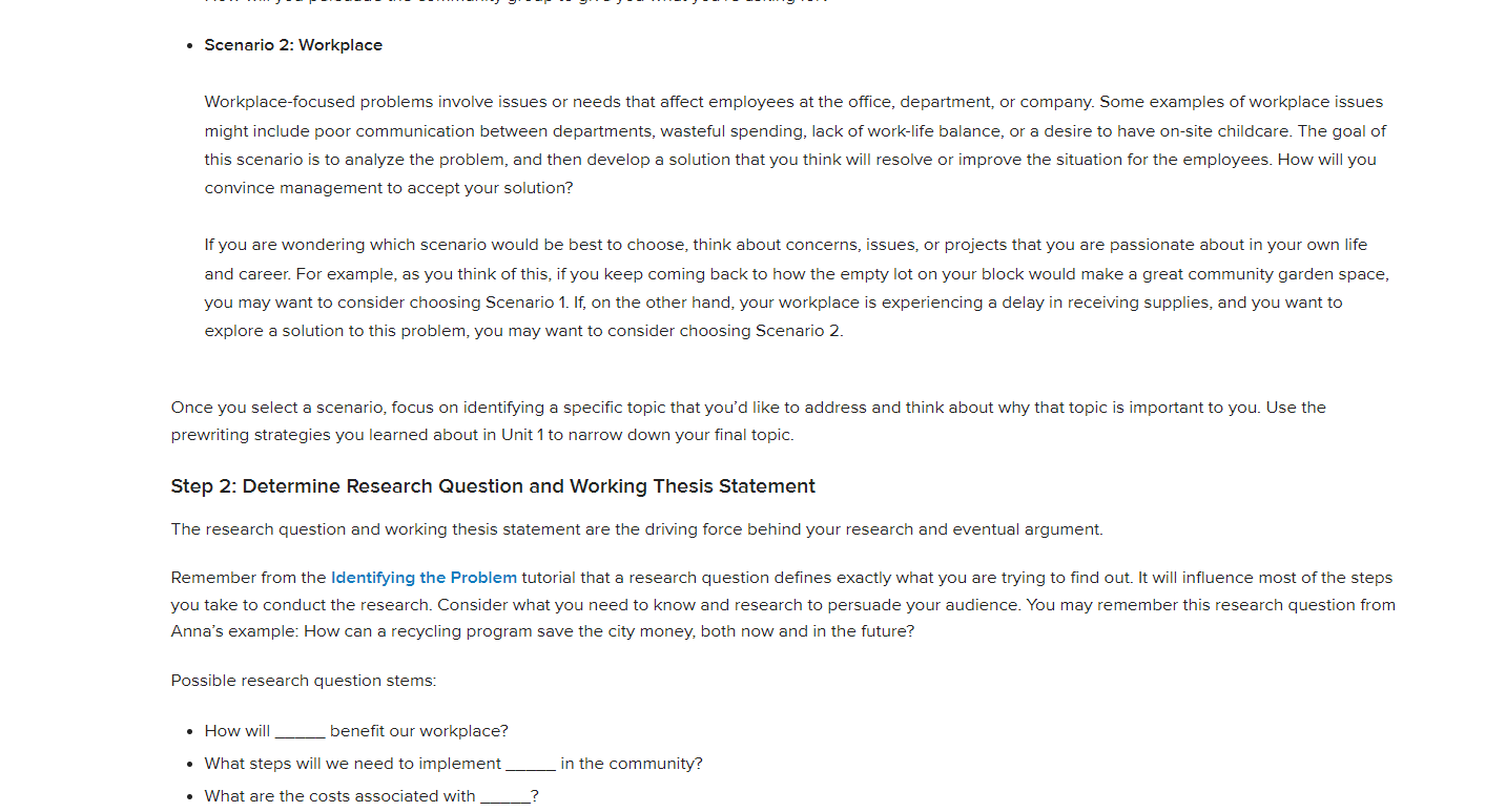 Touchstone 1.2: Outline a Persuasive Proposal