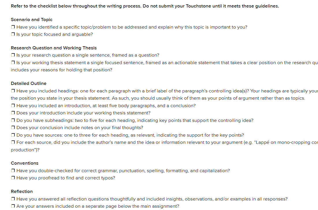 Touchstone 1.2: Outline a Persuasive Proposal