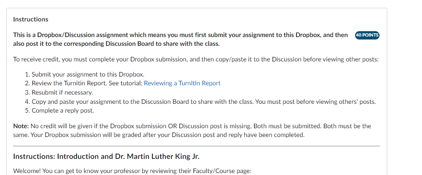 Instructions This is a Dropbox/Discussion