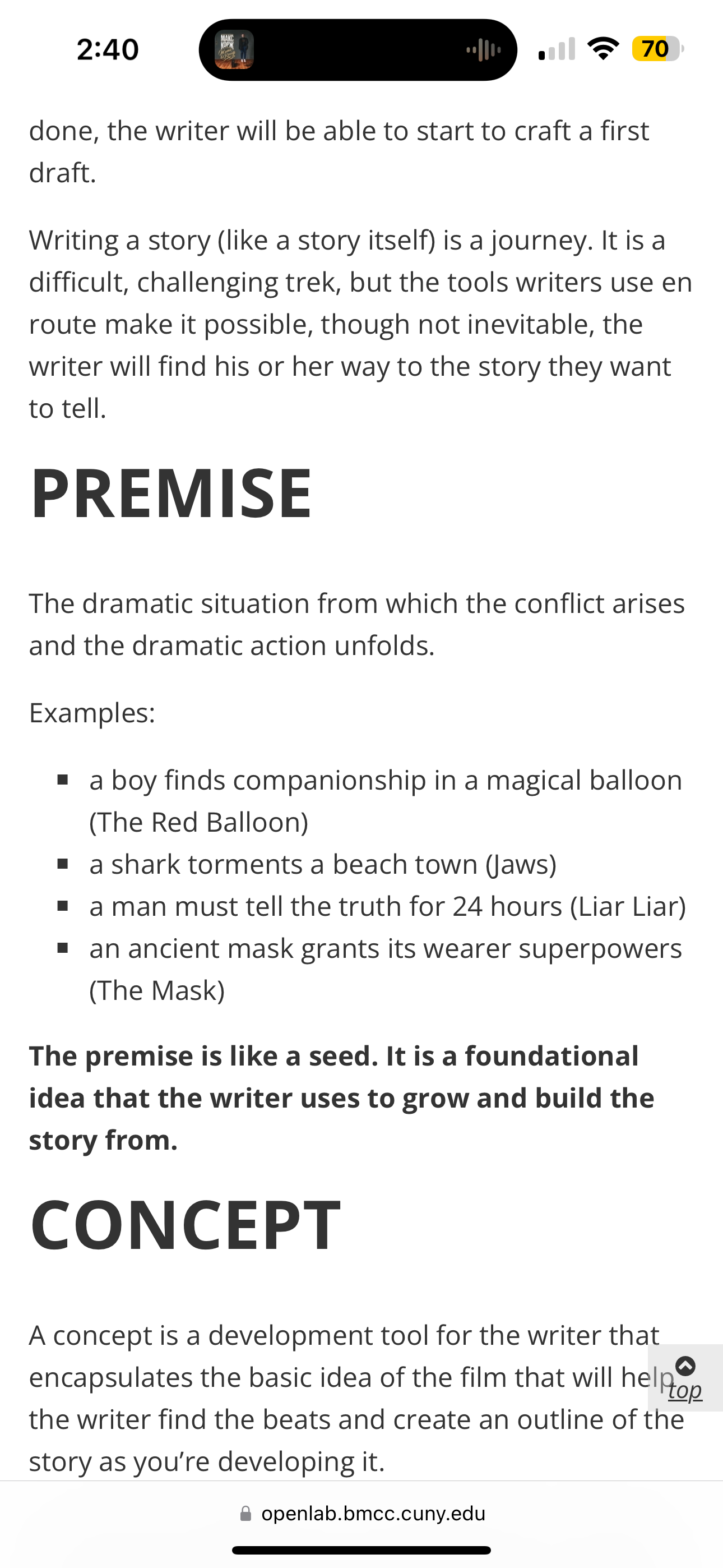 WRITING YOUR TREATMENT: SOME GUIDELINES FOR A