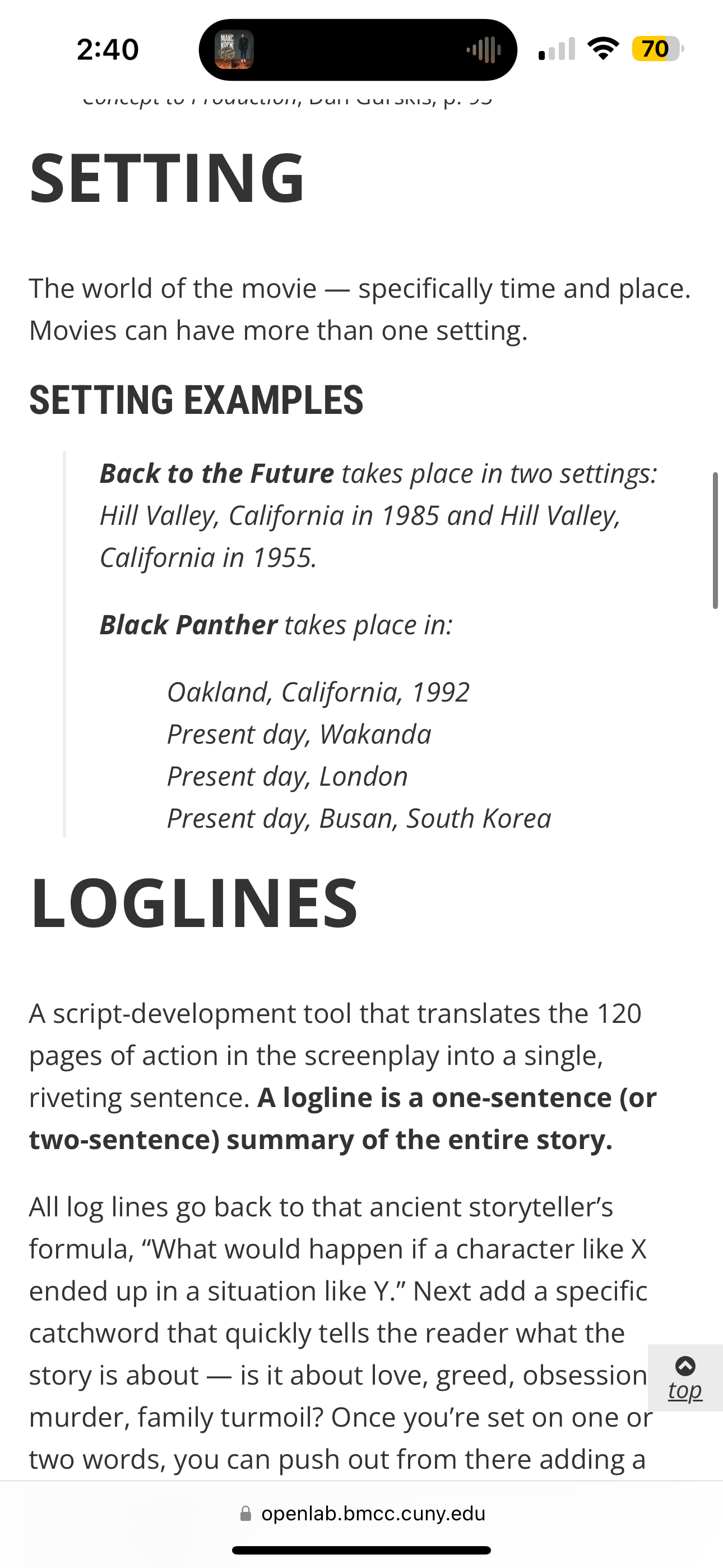 WRITING YOUR TREATMENT: SOME GUIDELINES FOR A