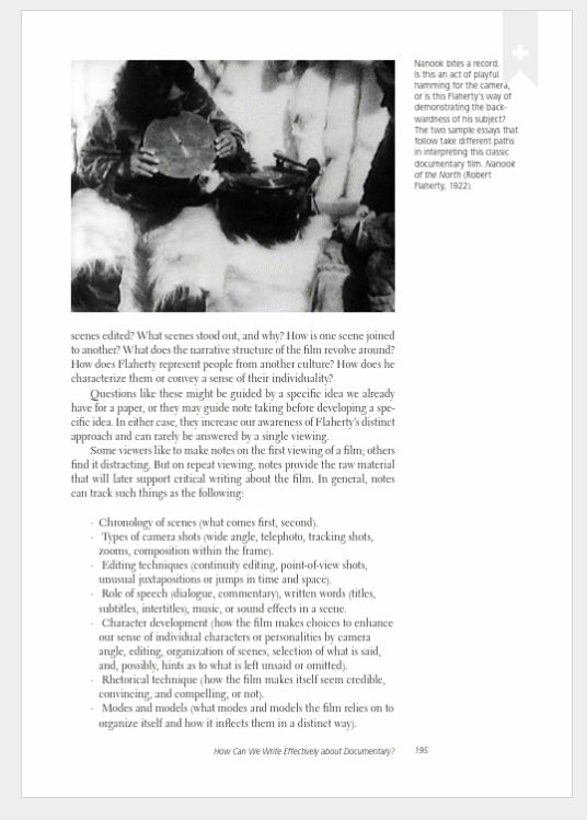 Read: Chapter Nineof Introduction to Documentary