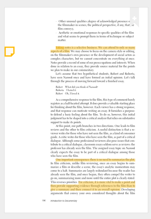 Read: Chapter Nineof Introduction to Documentary