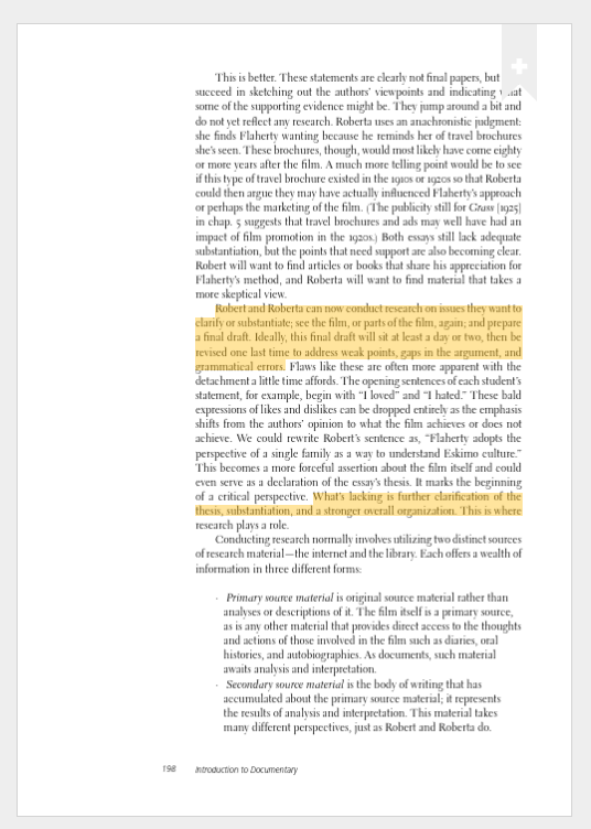 Read: Chapter Nineof Introduction to Documentary