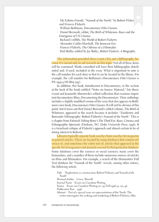 Read: Chapter Nineof Introduction to Documentary