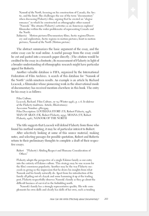 Read: Chapter Nineof Introduction to Documentary