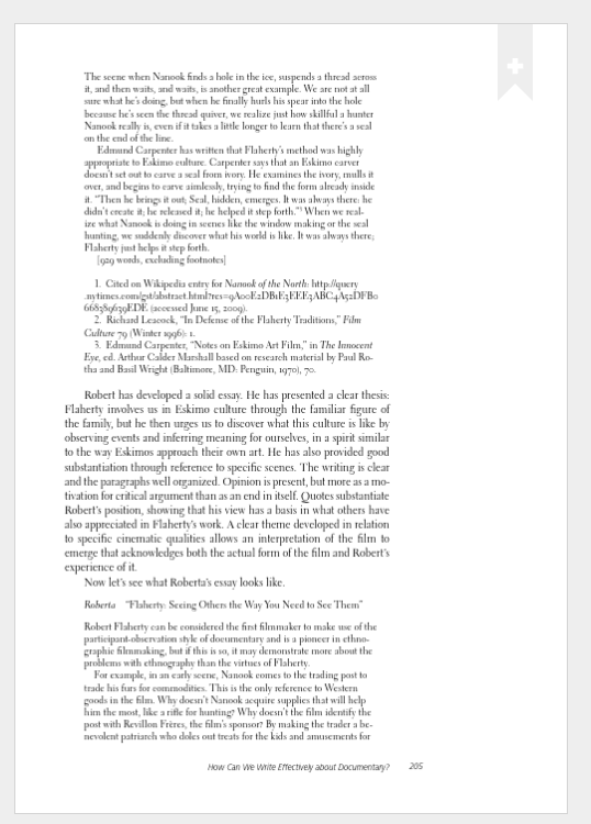 Read: Chapter Nineof Introduction to Documentary