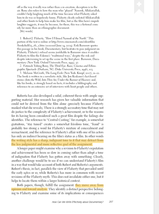 Read: Chapter Nineof Introduction to Documentary