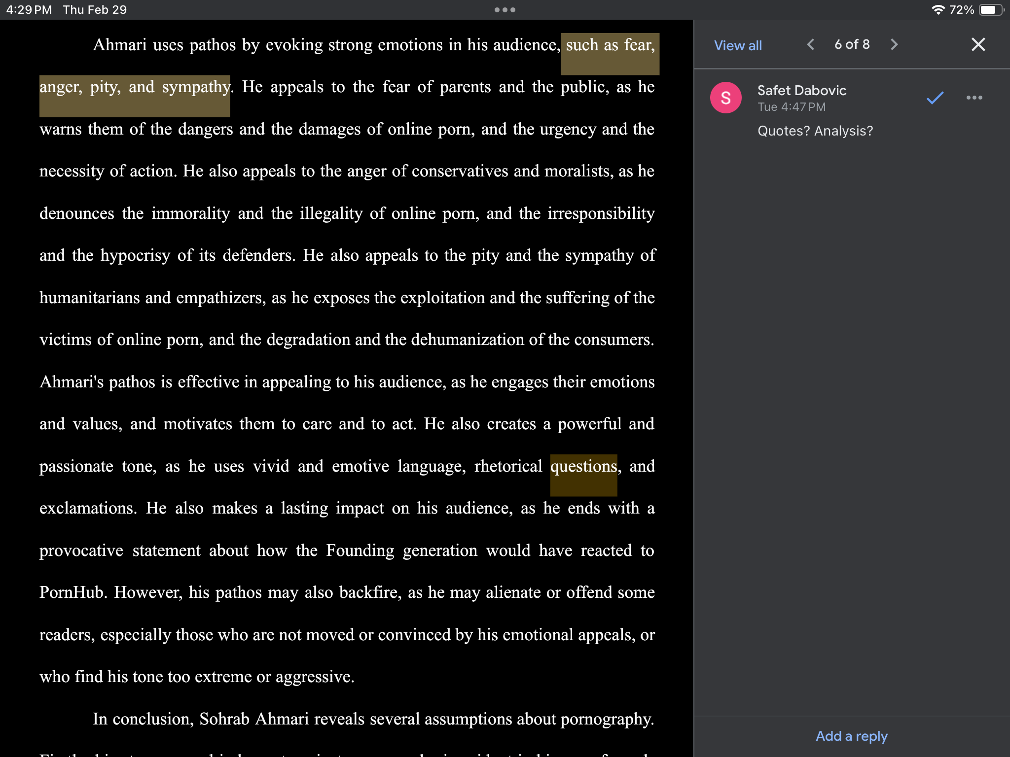 Please help me to revise my first draft for my