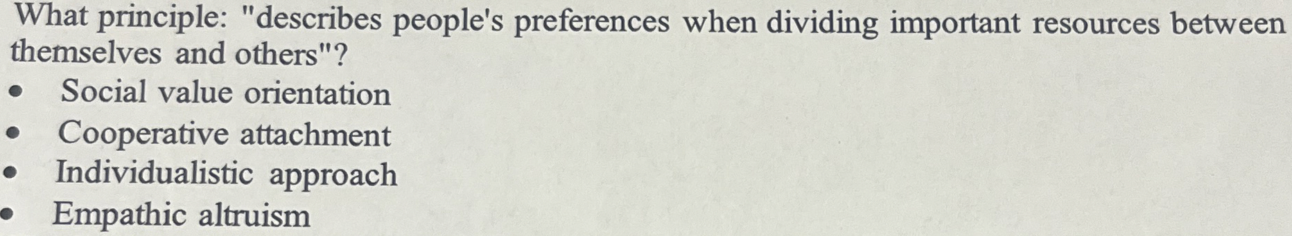 What principle: 