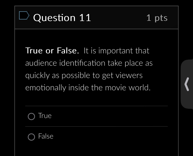 D Question 7 1 pts After the concept and possibly