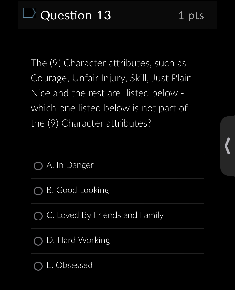 D Question 7 1 pts After the concept and possibly