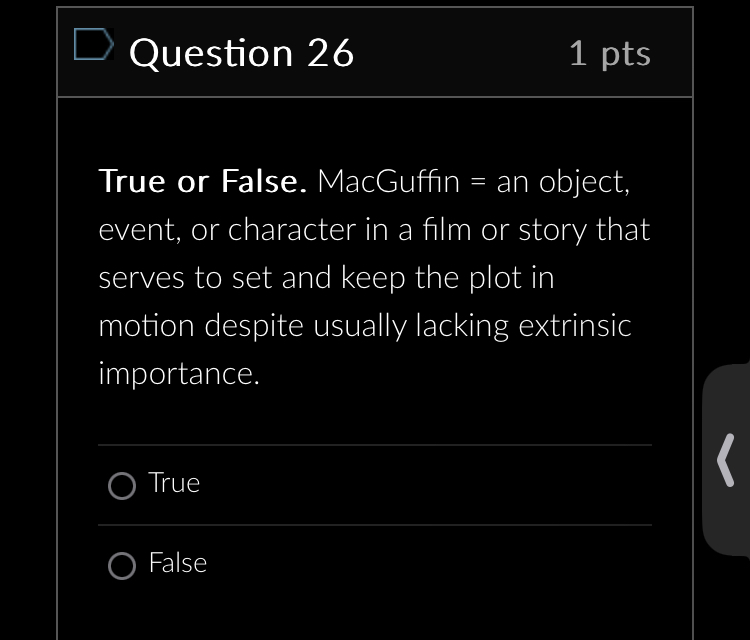 D Question 7 1 pts After the concept and possibly