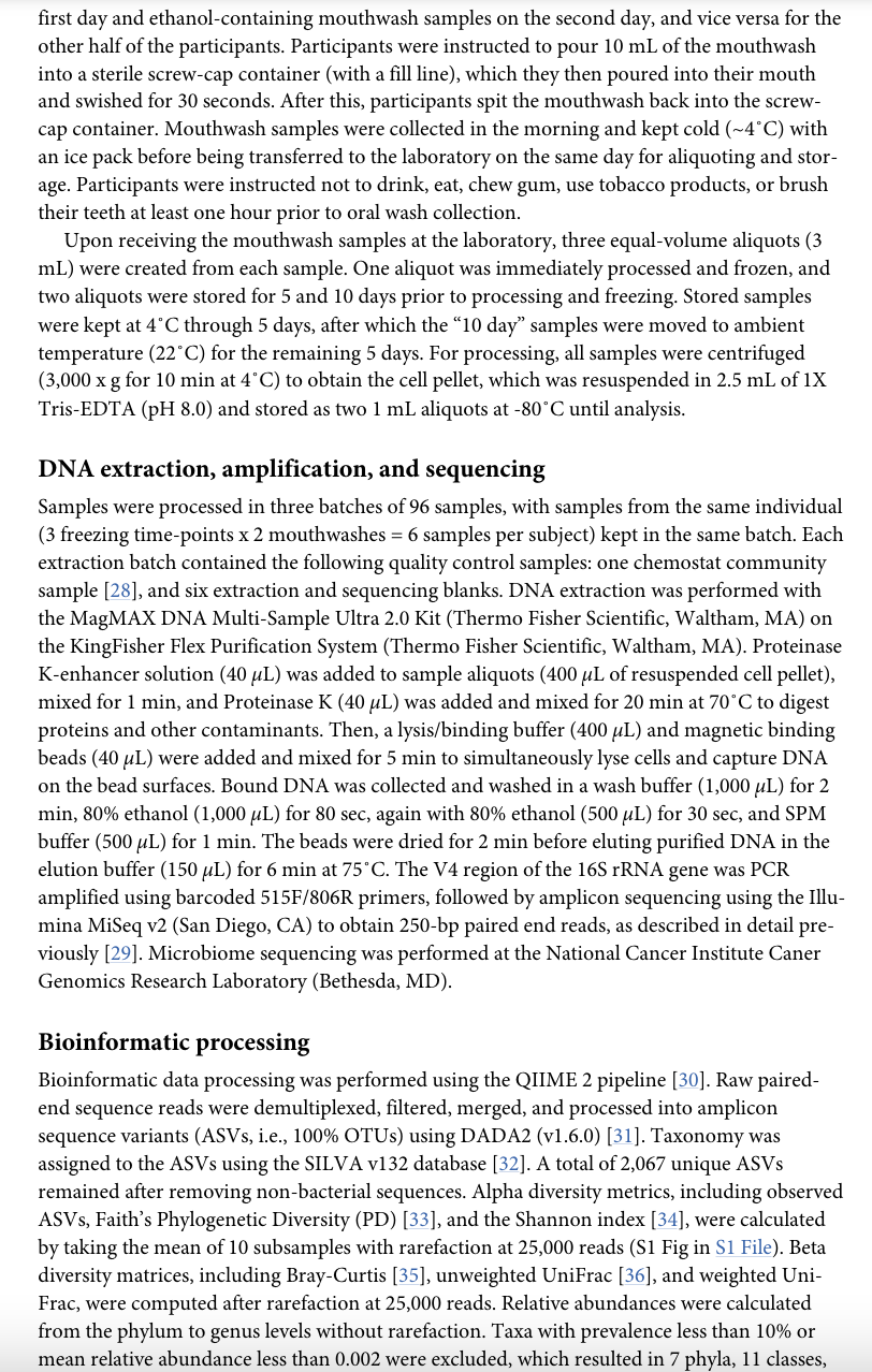 For the article provided below please write down