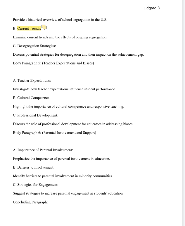 This outline below needs to be redone with