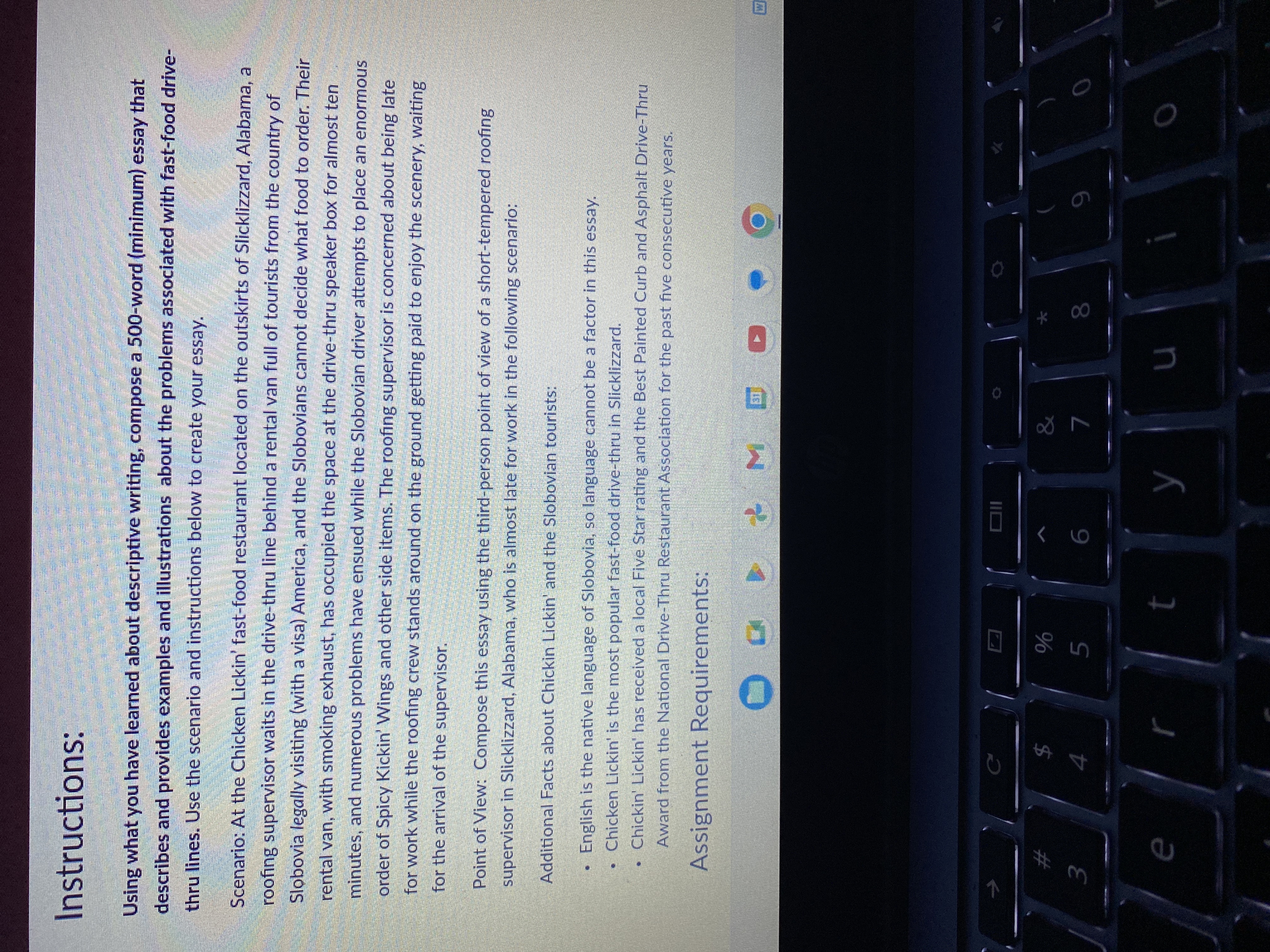 Instructions: Using what you have learned about