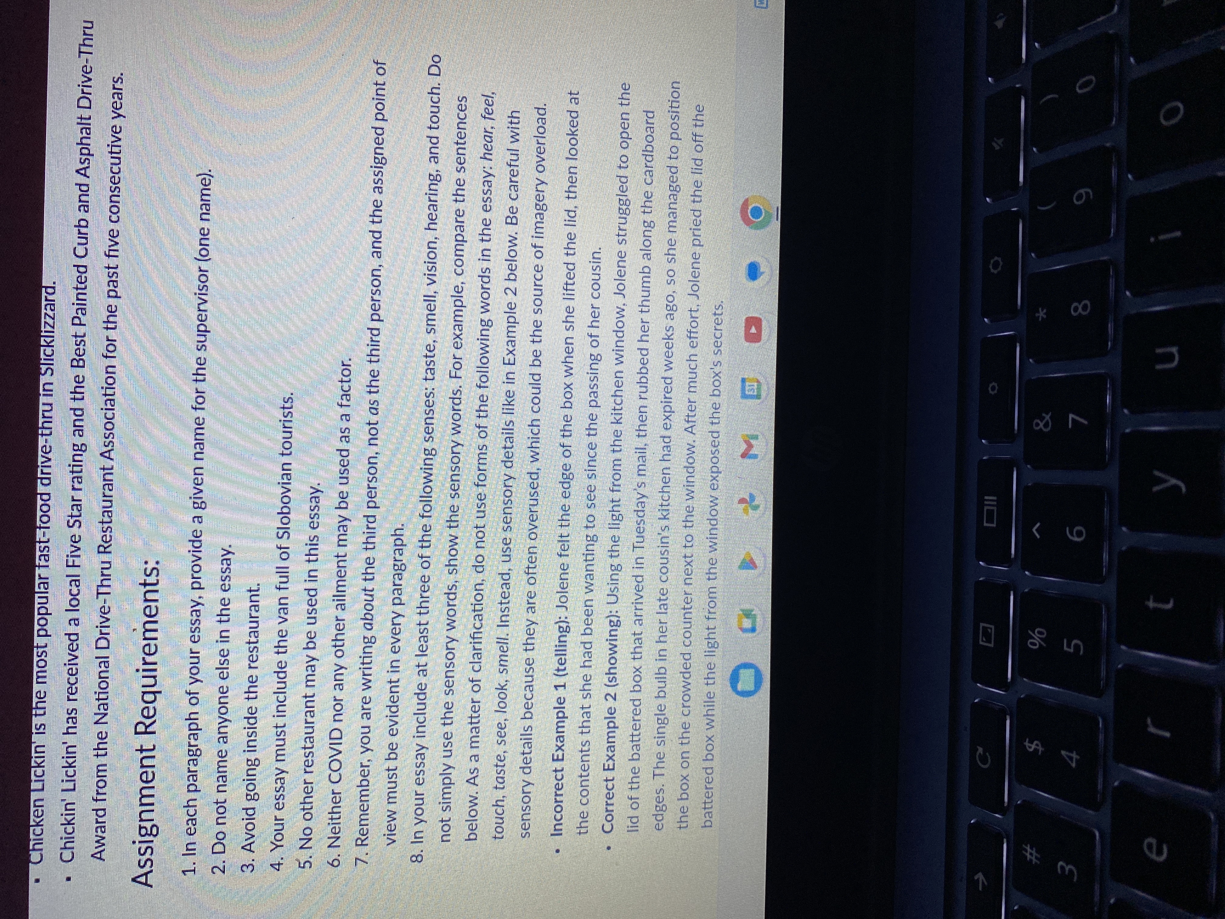 Instructions: Using what you have learned about