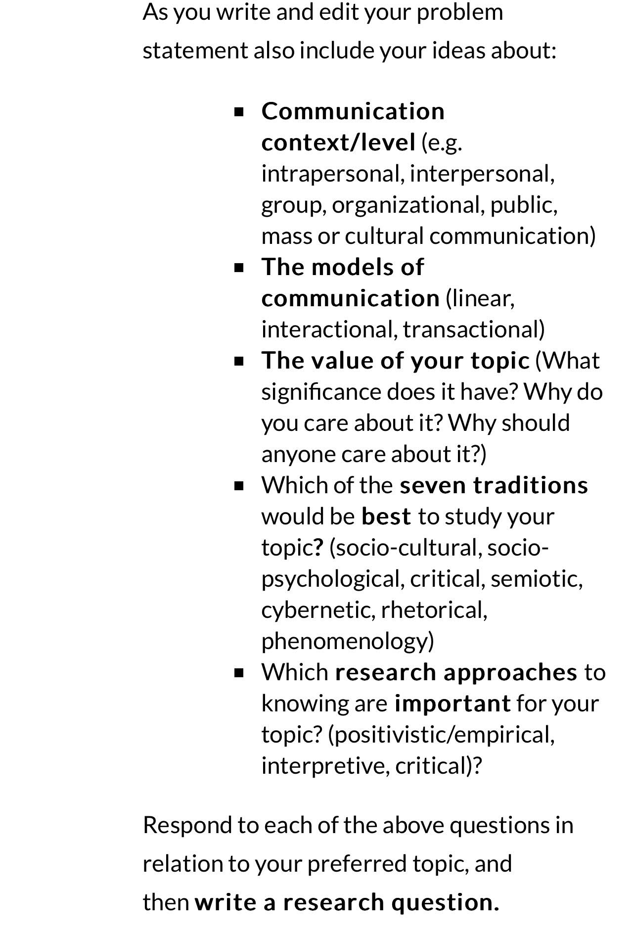 Selection of the Topic Select a Topic First, you