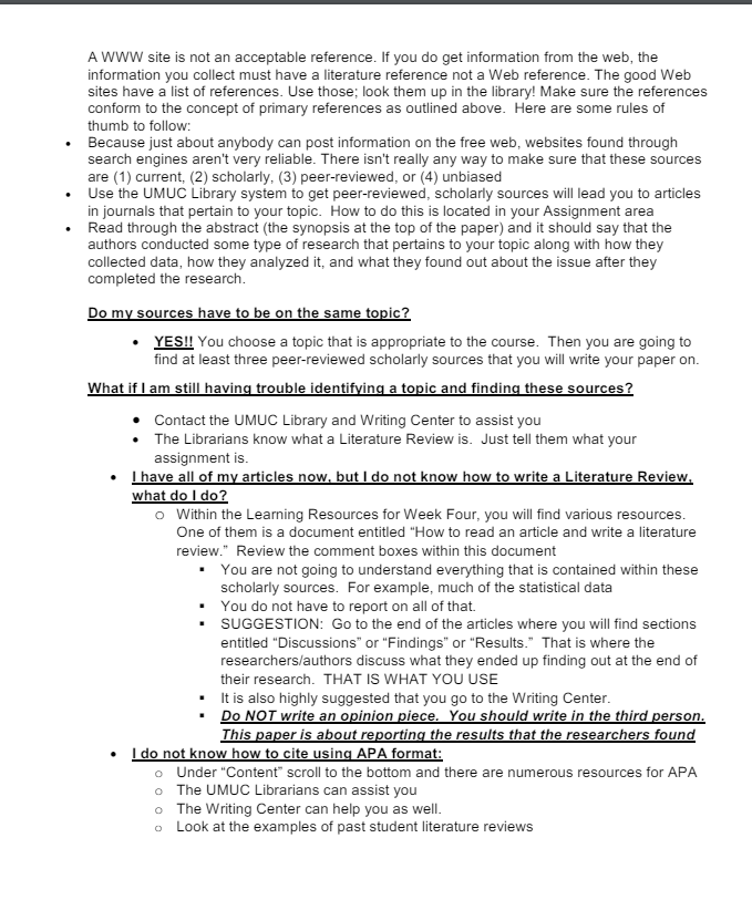 Literature Review Literature Reviews are an