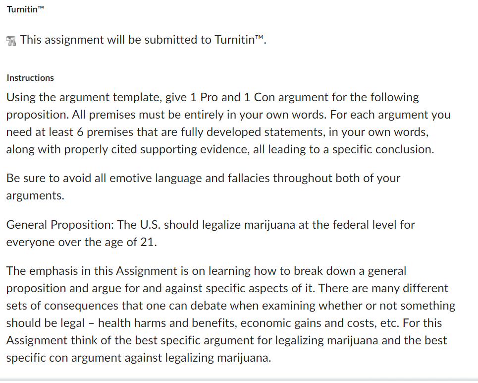Turnitin 7. This assignment will be submitted to