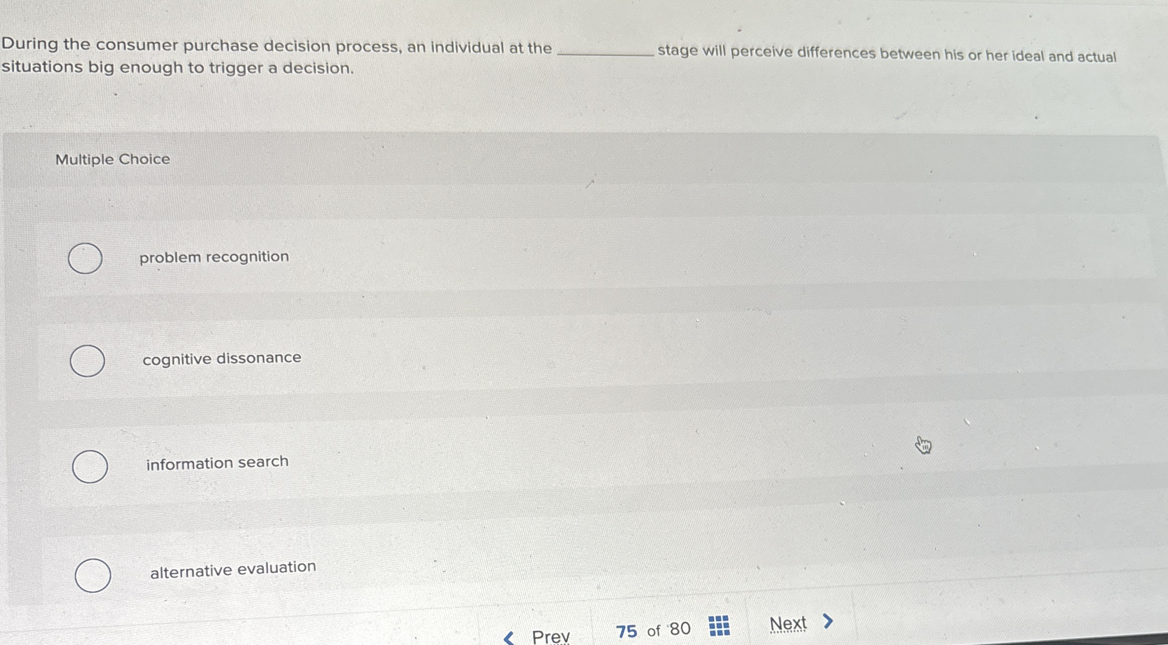 During the consumer purchase decision process, an