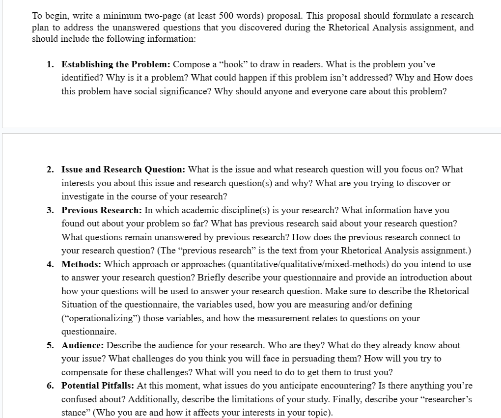 First Draft, Final Draft, Assignment Review, &