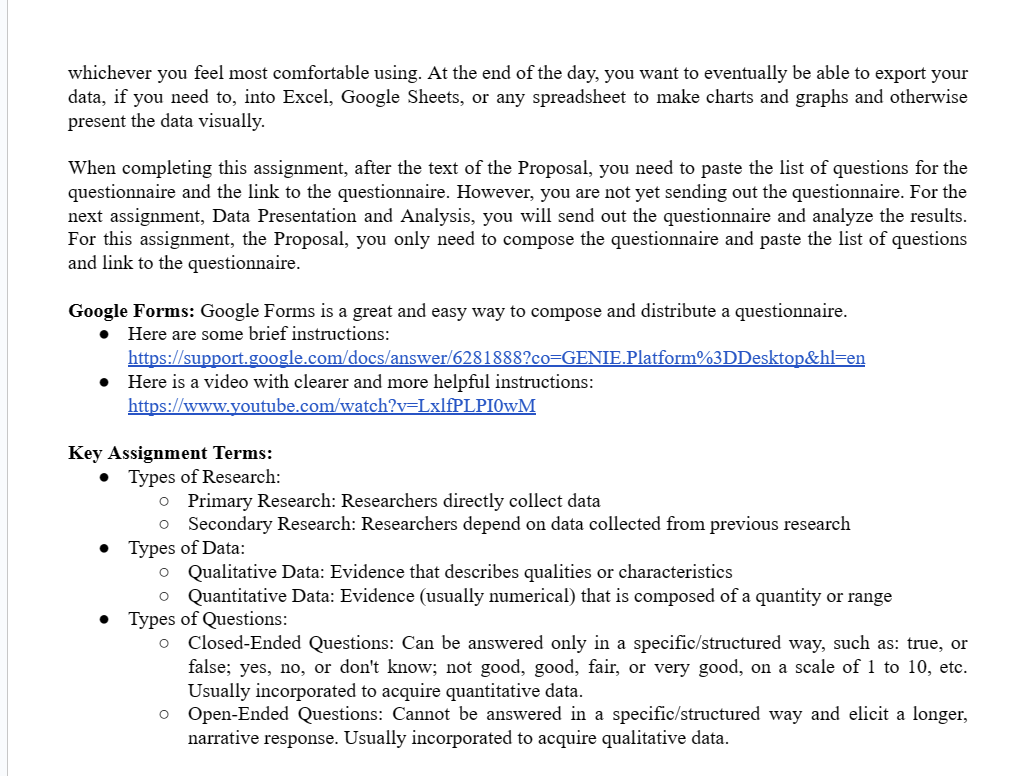 First Draft, Final Draft, Assignment Review, &