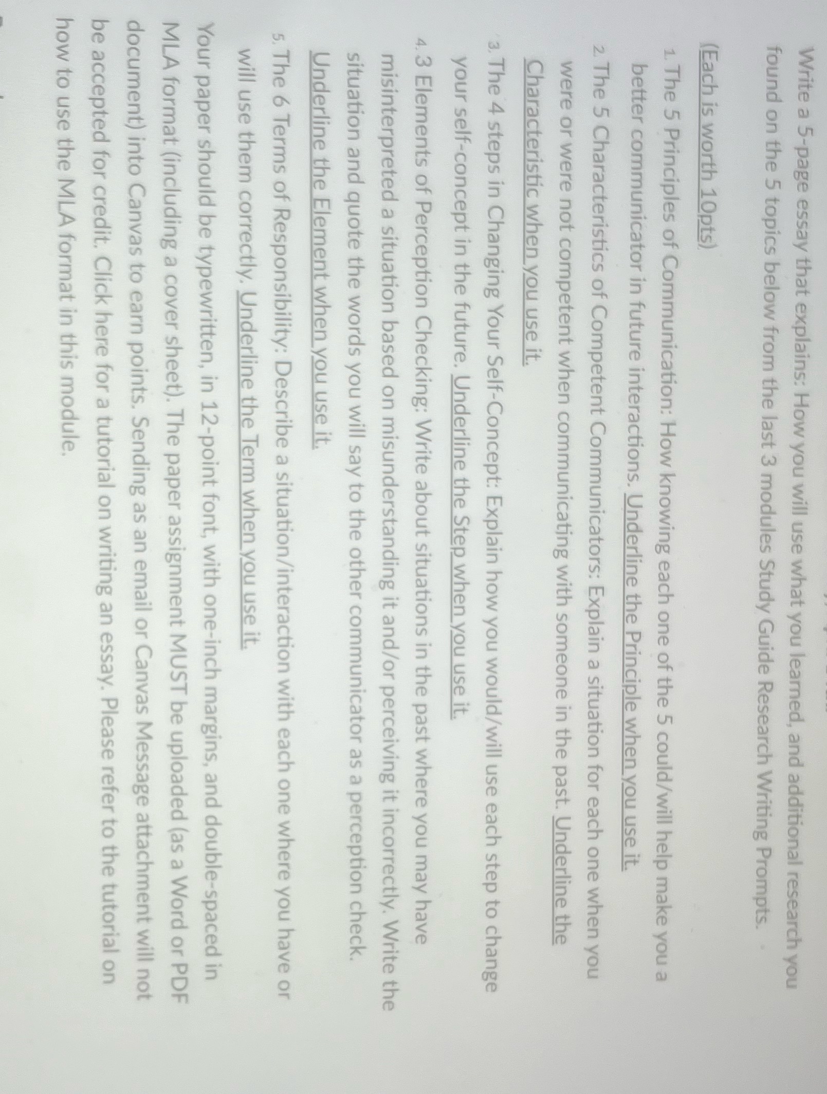 Write a 5-page essay that explains: How you will