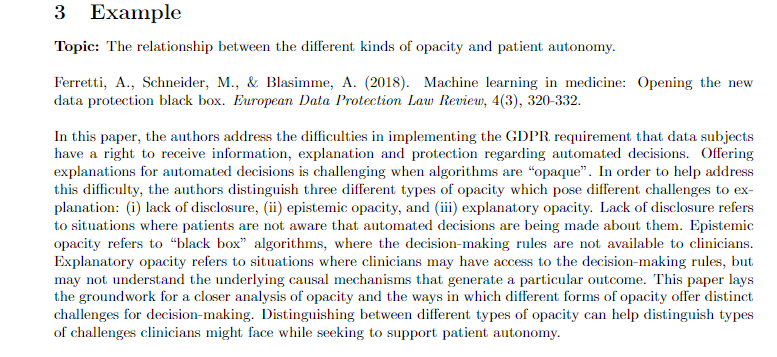 annotated bibliography At beginning of the