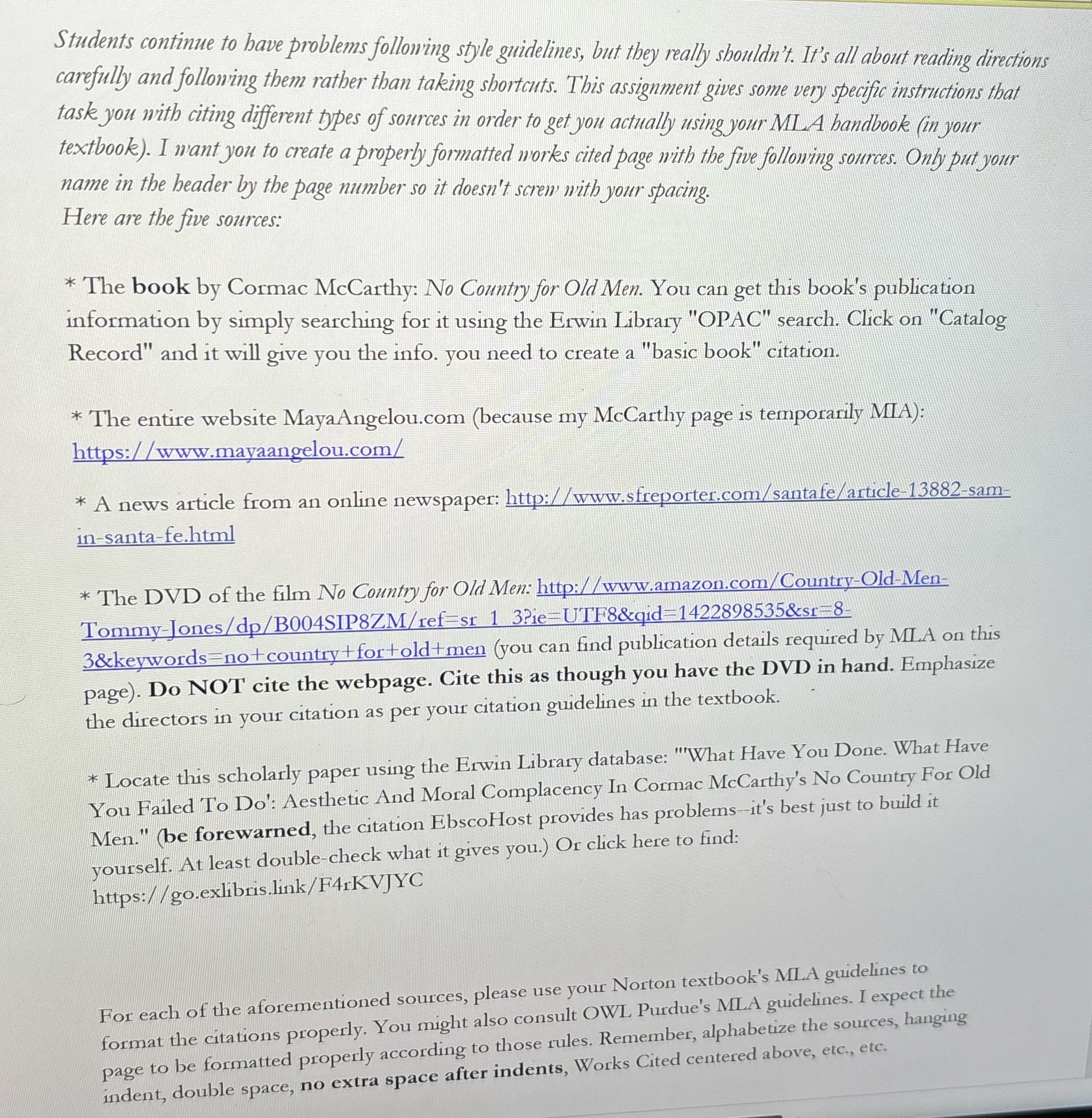 Students continue to have problems following