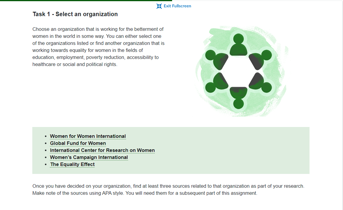 W Ei ar Exit Fullscreen Task 1 - Select an