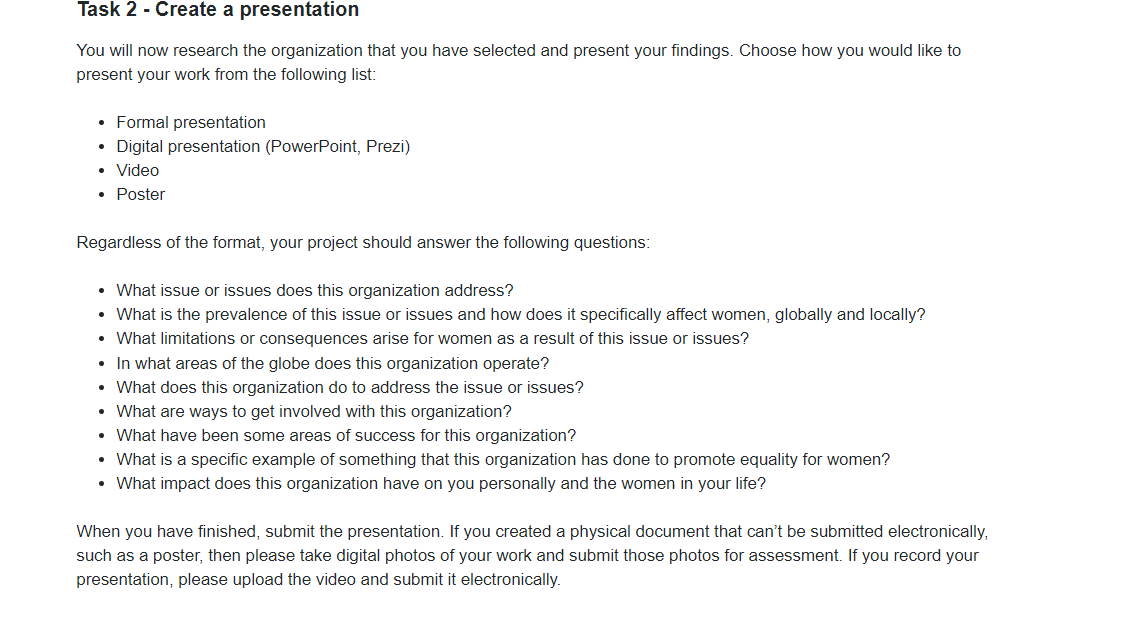 W Ei ar Exit Fullscreen Task 1 - Select an