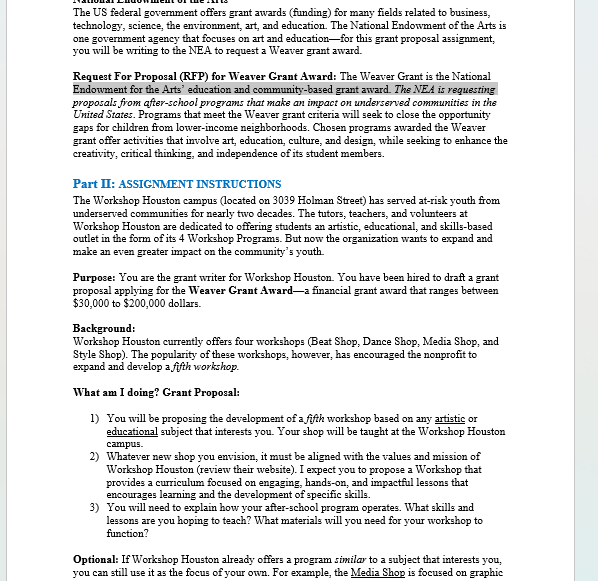 I need help creating this assignment, I would