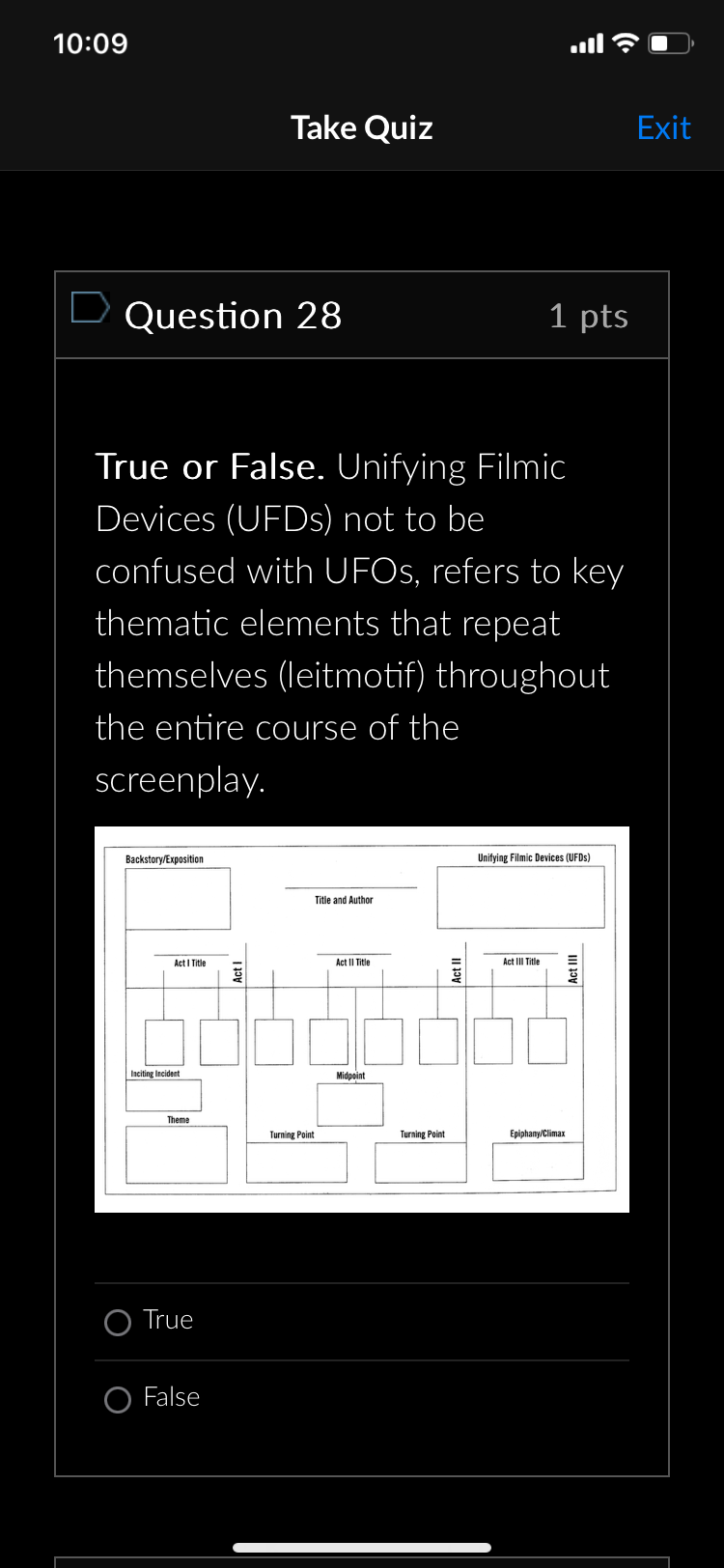 Take Quiz : Question 7/ 1 pts How do you not