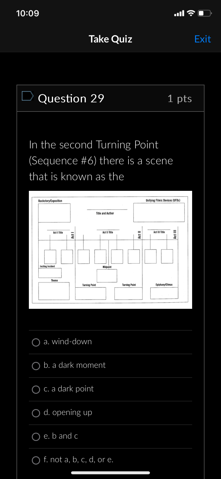 Take Quiz : Question 7/ 1 pts How do you not