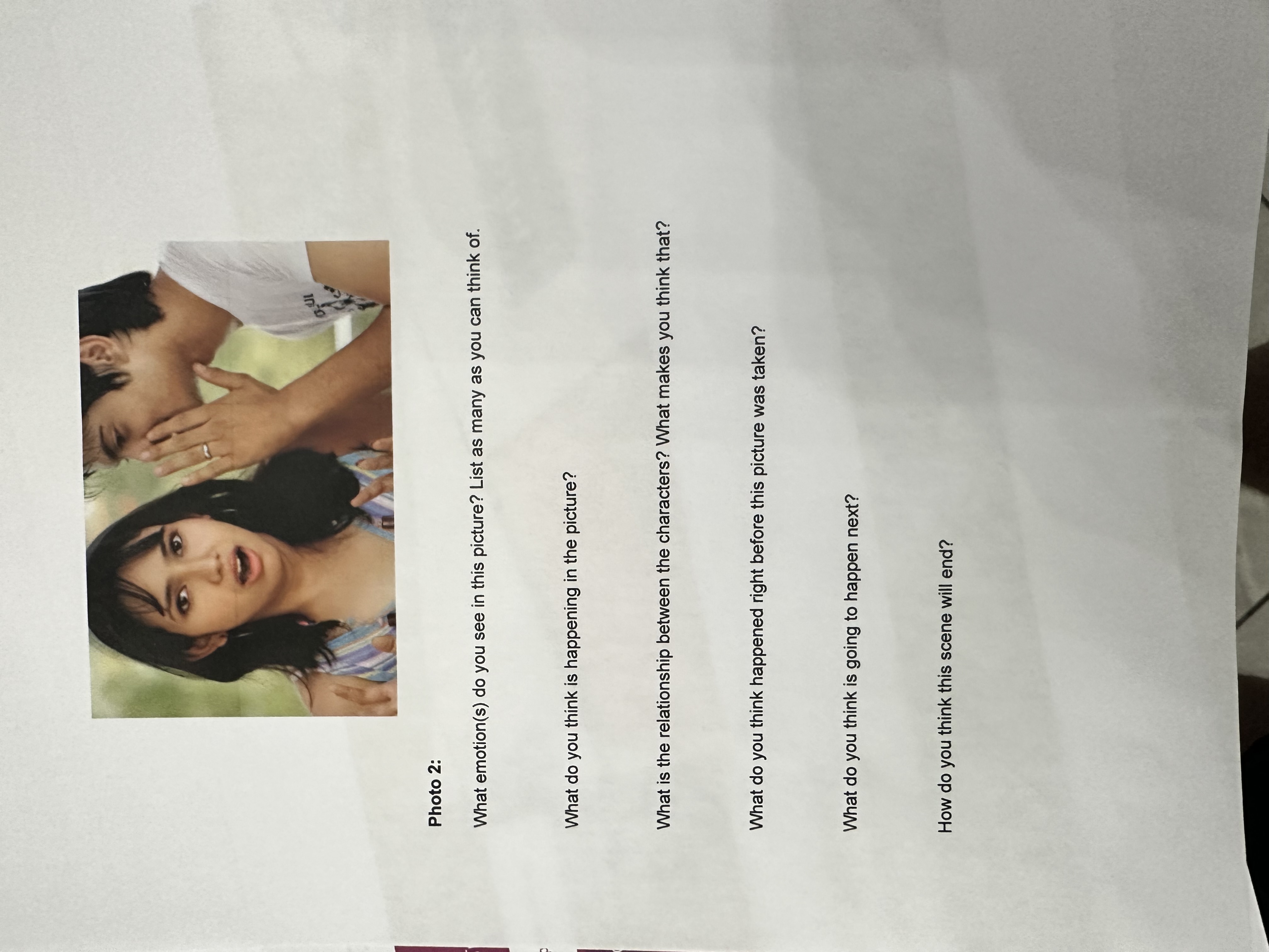 Scene Writing Practice: Emotion Scenes For each