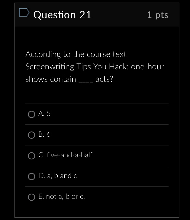 L Question 20 (o) RS Which iIs a good example of