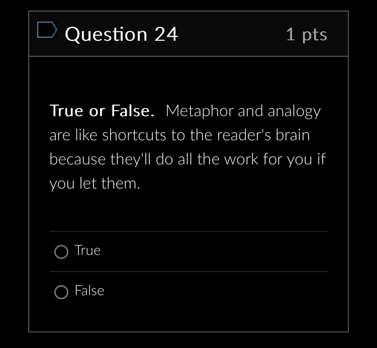 L Question 20 (o) RS Which iIs a good example of