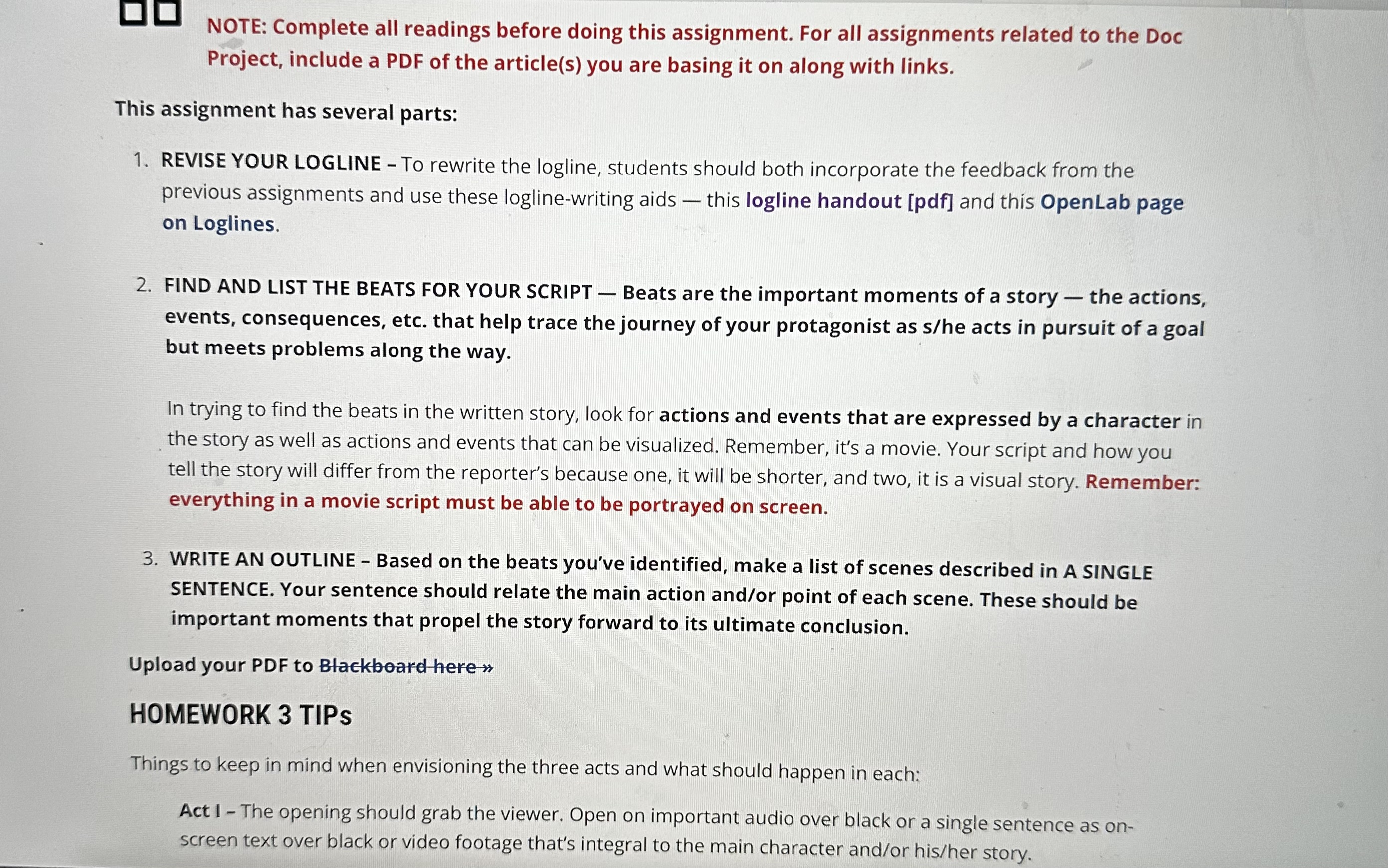 OO NOTE: Complete all readings before doing this