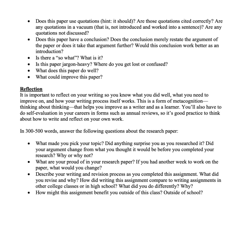 I need help with my research argument, I started