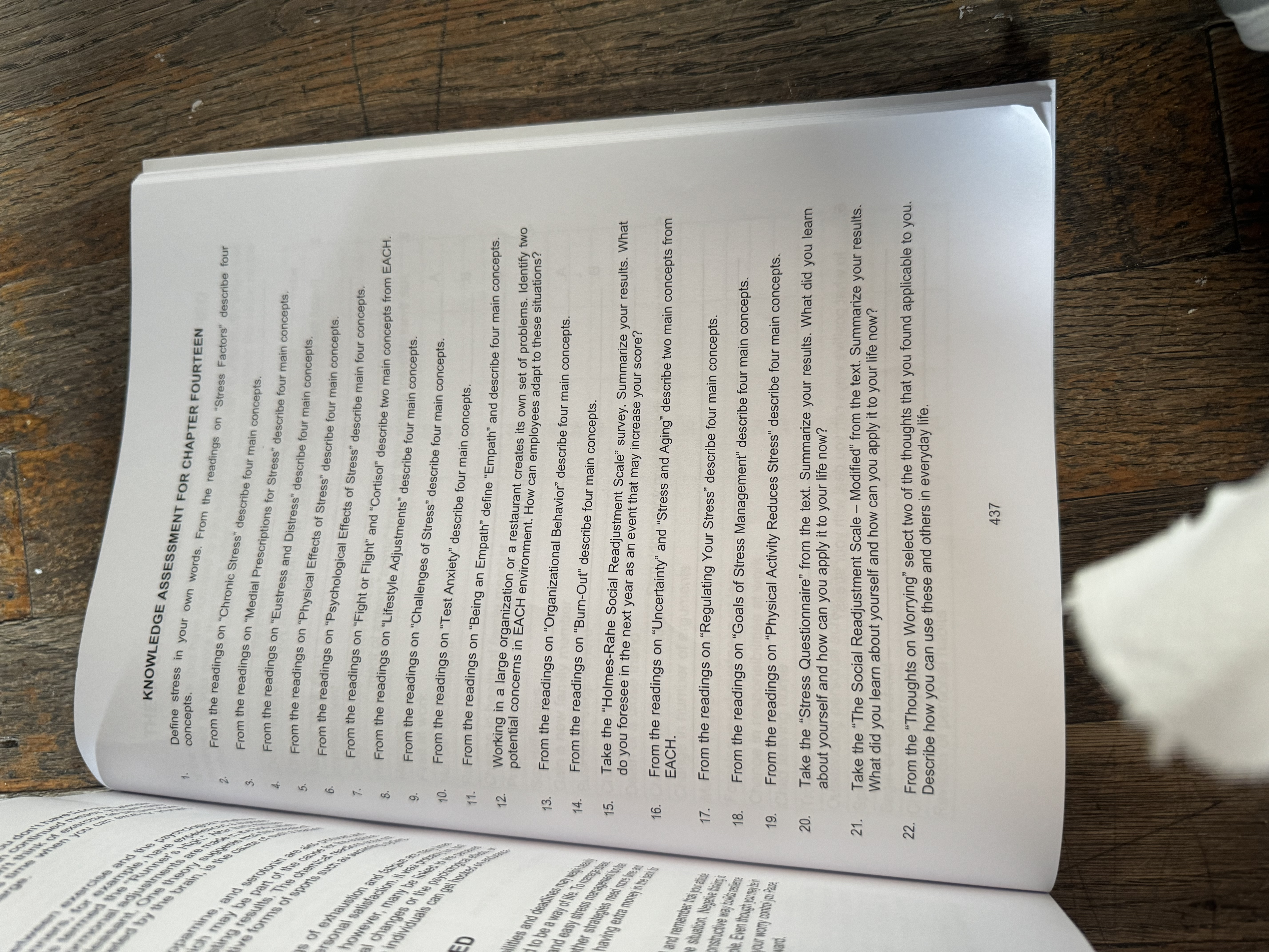 Use the following format example and textbook